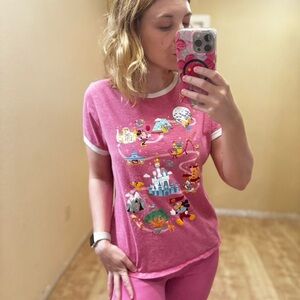 Disney Parks WDW Pink Mickey and Friends T-Shirt